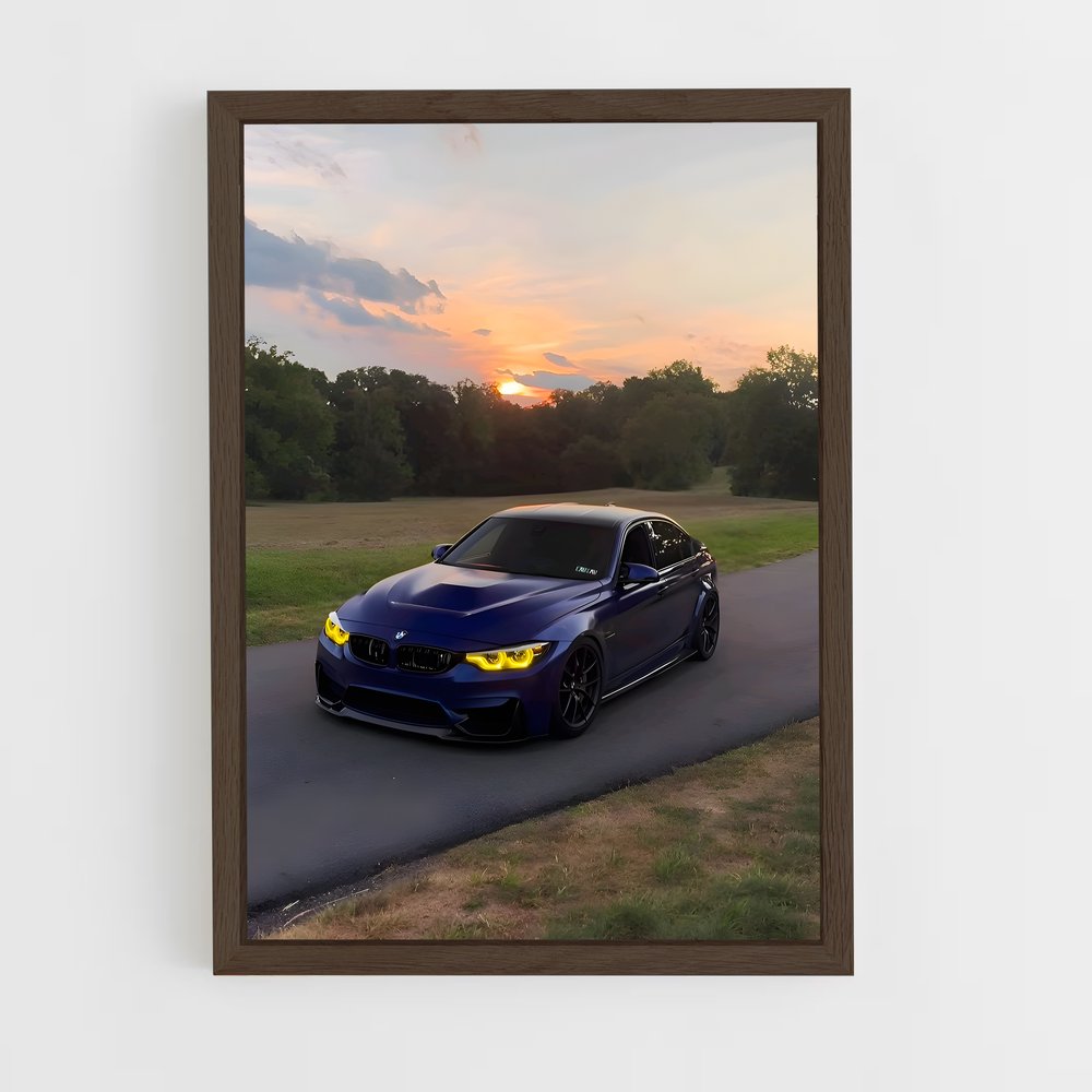 Poster M3 en Bleu – affiche BMW (vue 5)